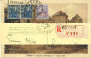 Catre postale recommandée du 3 mars 1929 . Jeanne 257.